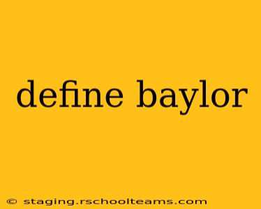 define baylor