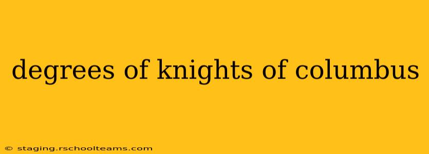 degrees of knights of columbus