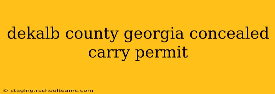 dekalb county georgia concealed carry permit