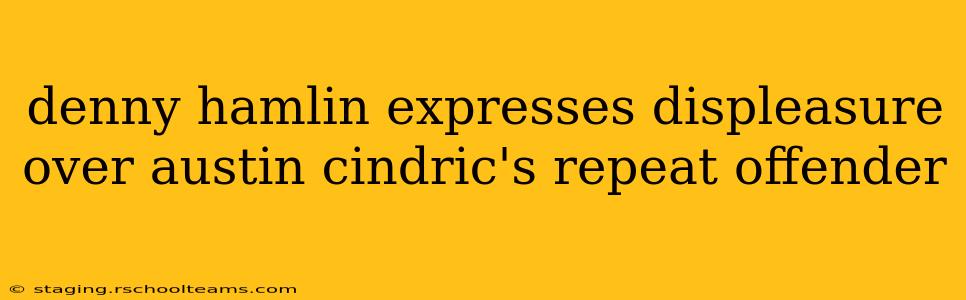 denny hamlin expresses displeasure over austin cindric's repeat offender