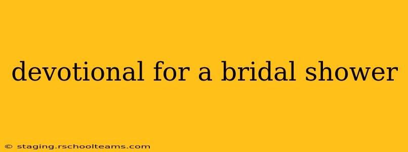devotional for a bridal shower
