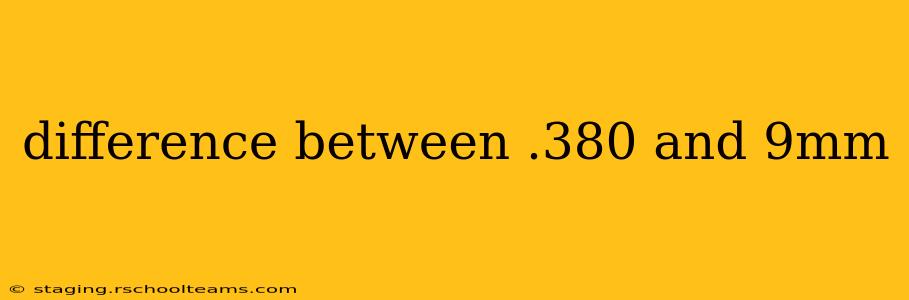 difference between .380 and 9mm