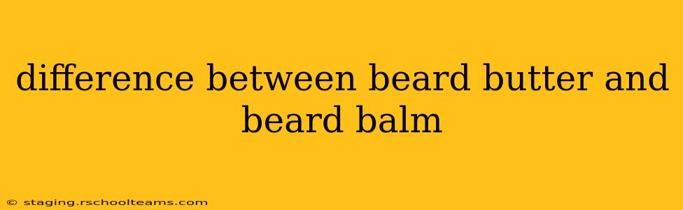 difference between beard butter and beard balm