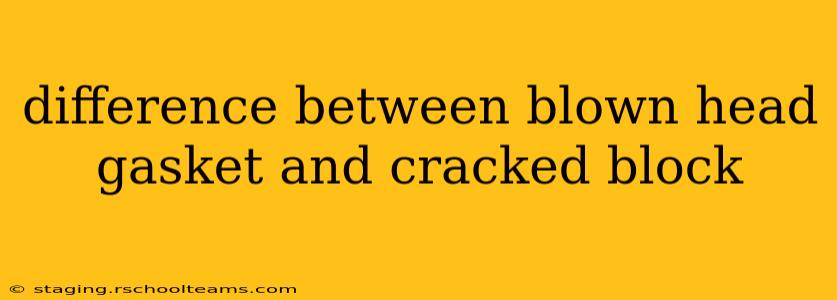 difference between blown head gasket and cracked block