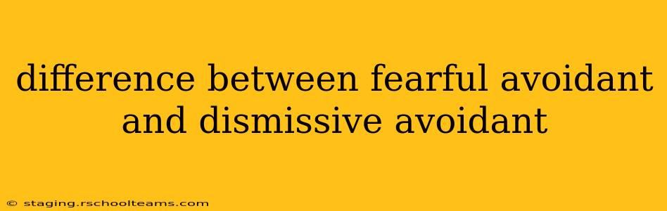 difference between fearful avoidant and dismissive avoidant