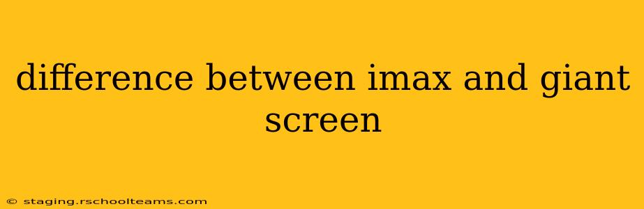 difference between imax and giant screen
