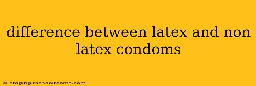 difference between latex and non latex condoms
