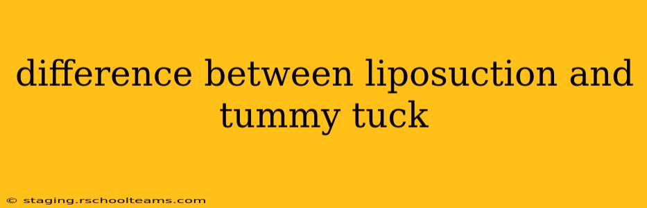 difference between liposuction and tummy tuck
