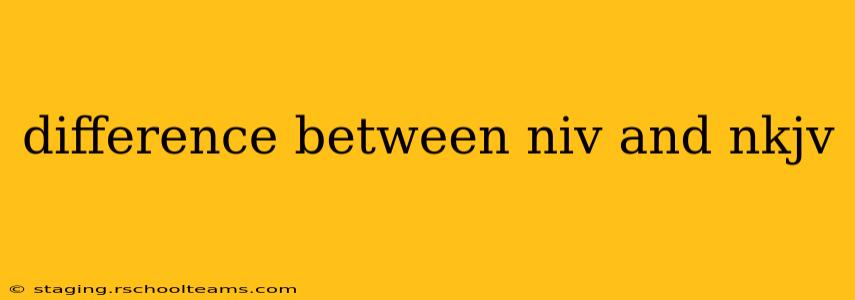 difference between niv and nkjv