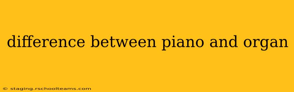 difference between piano and organ