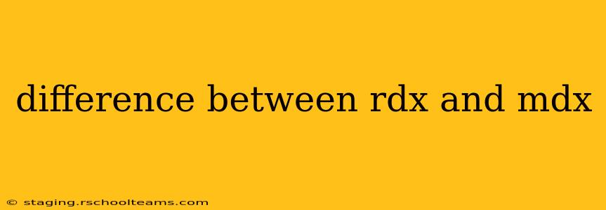 difference between rdx and mdx