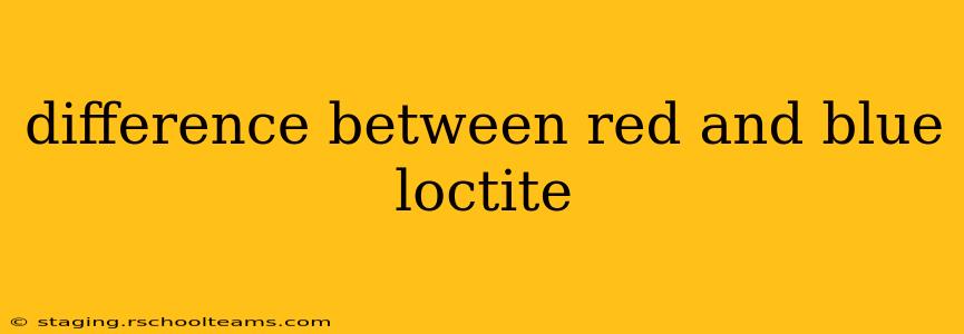 difference between red and blue loctite