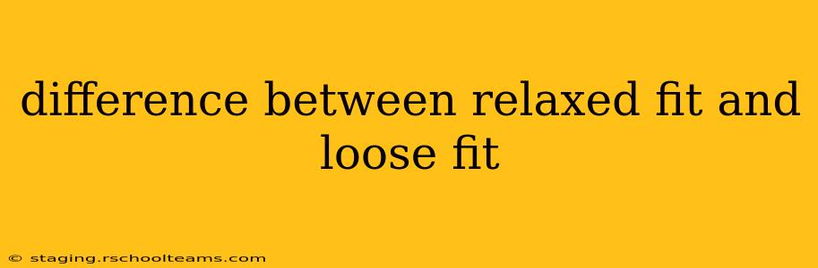 difference between relaxed fit and loose fit