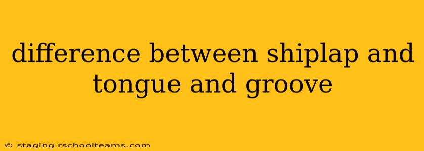 difference between shiplap and tongue and groove