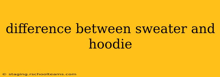 difference between sweater and hoodie