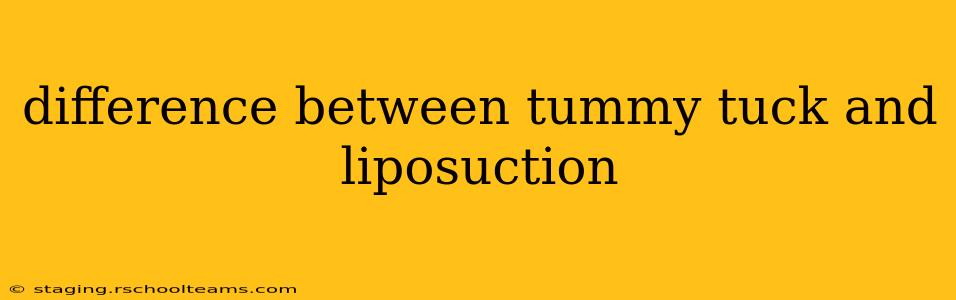 difference between tummy tuck and liposuction