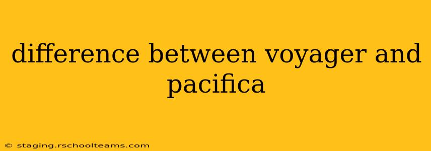 difference between voyager and pacifica