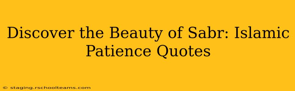 Discover the Beauty of Sabr: Islamic Patience Quotes