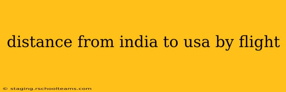distance from india to usa by flight