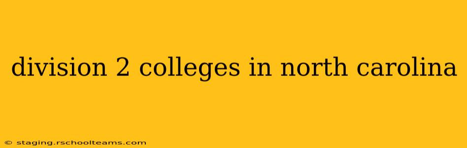 division 2 colleges in north carolina