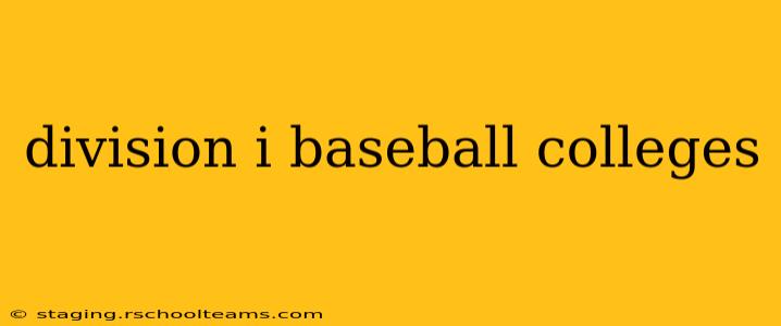 division i baseball colleges