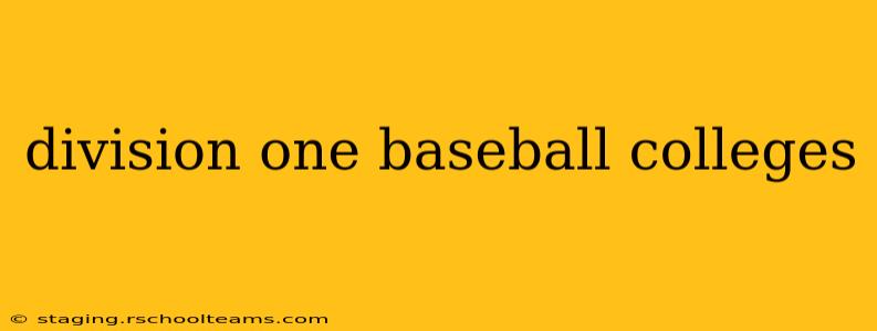 division one baseball colleges