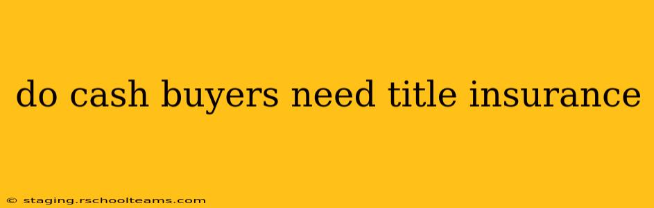 do cash buyers need title insurance