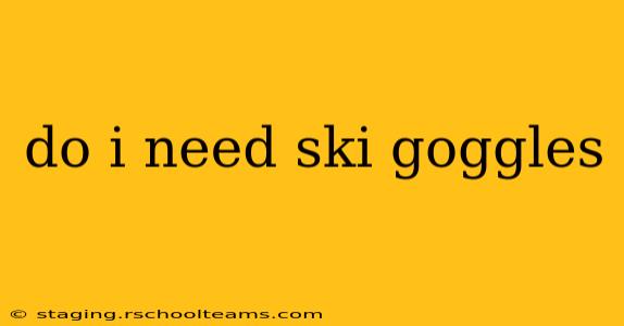 do i need ski goggles