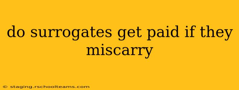do surrogates get paid if they miscarry