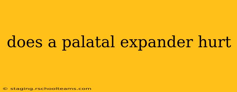 does a palatal expander hurt