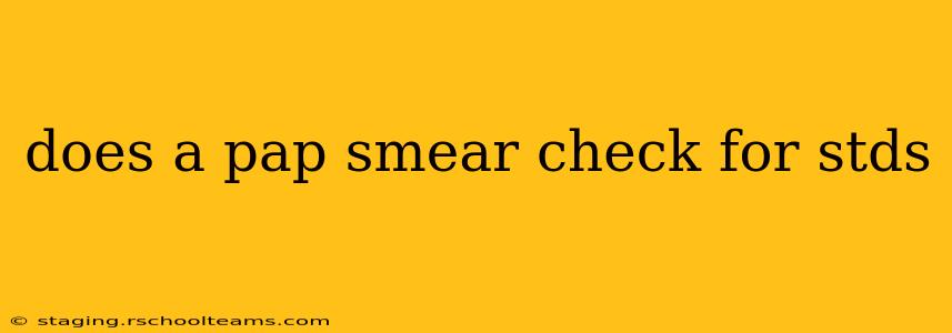 does a pap smear check for stds