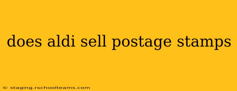 does aldi sell postage stamps