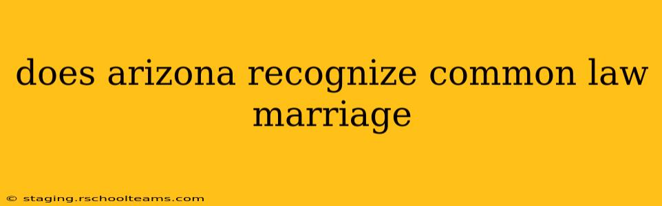 does arizona recognize common law marriage