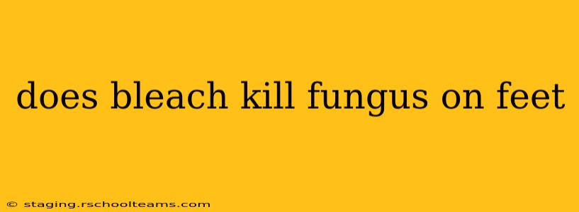 does bleach kill fungus on feet