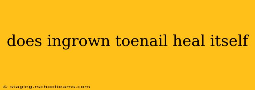 does ingrown toenail heal itself