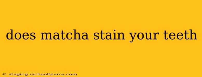 does matcha stain your teeth