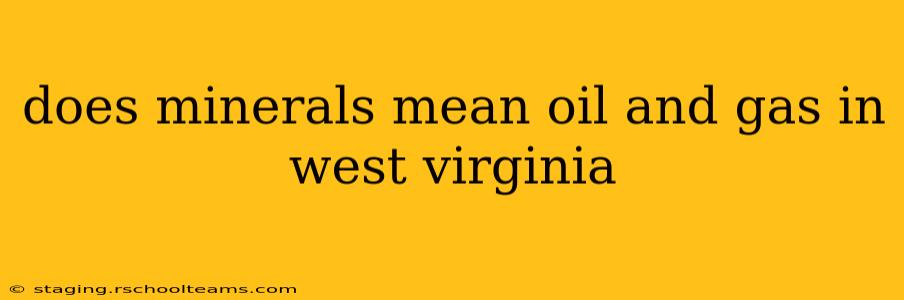does minerals mean oil and gas in west virginia