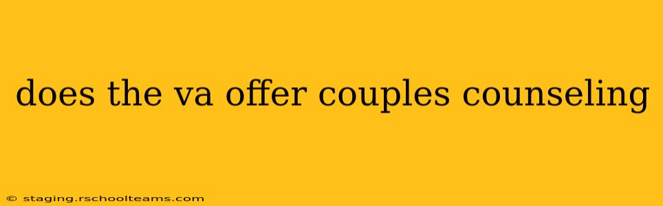 does the va offer couples counseling
