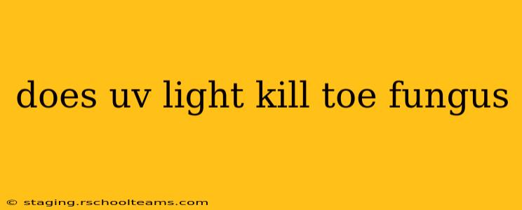 does uv light kill toe fungus