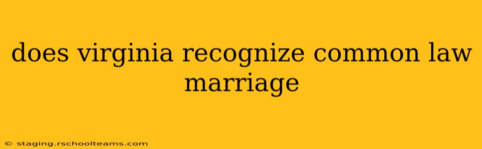 does virginia recognize common law marriage