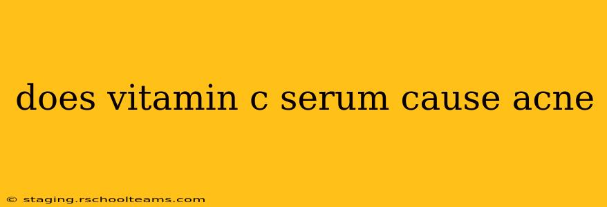 does vitamin c serum cause acne