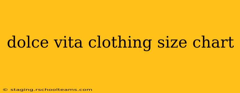 dolce vita clothing size chart