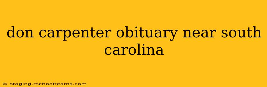 don carpenter obituary near south carolina