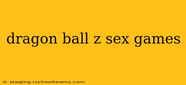 dragon ball z sex games