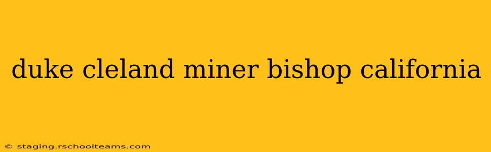 duke cleland miner bishop california