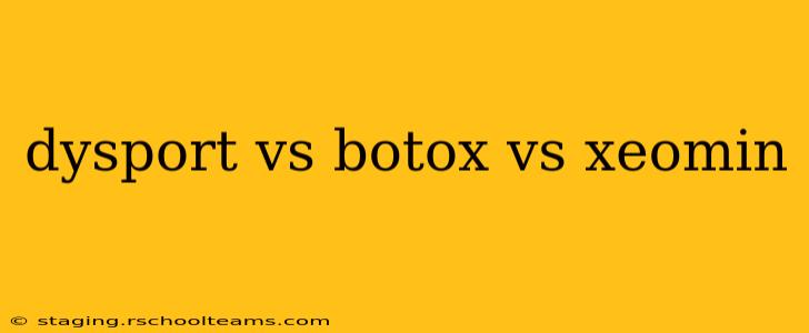 dysport vs botox vs xeomin