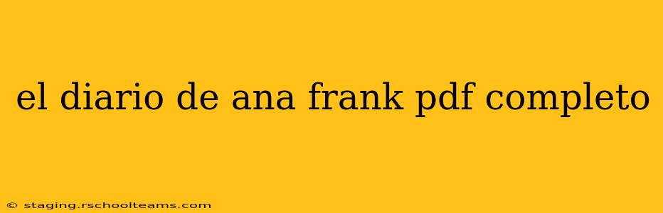 el diario de ana frank pdf completo