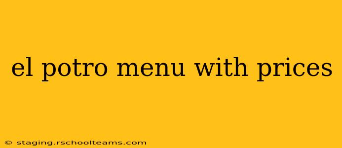 el potro menu with prices