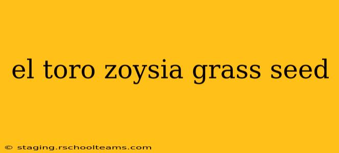 el toro zoysia grass seed