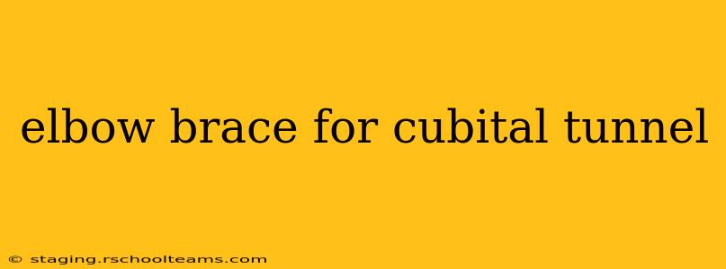 elbow brace for cubital tunnel